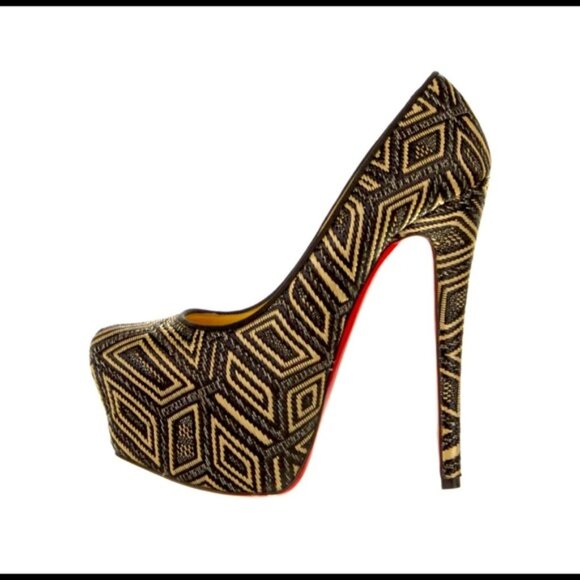 Christian Louboutin Paris Daffodile 160 Panama Geometric Shoes